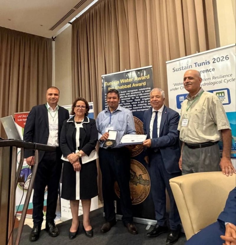 OurMED LinkedIn post about the Tunisia Water Award Ibn Shabbat Award